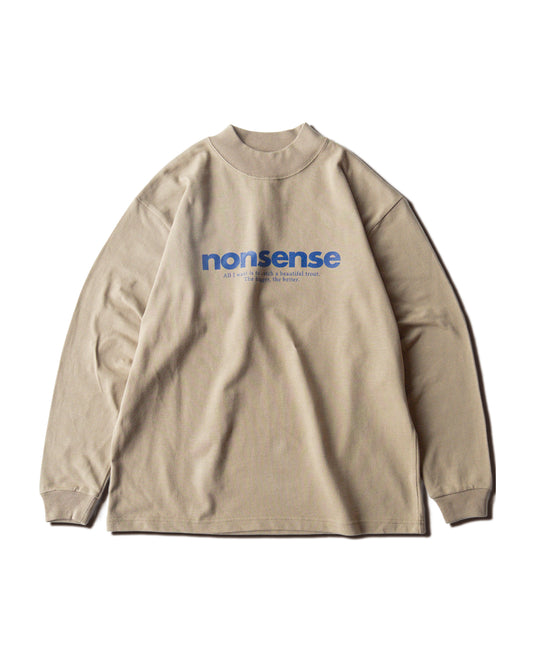 Mock neck Statement Tee - Sand