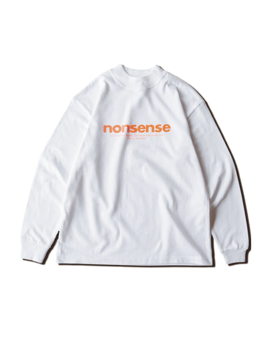 Mock neck Statement Tee - White