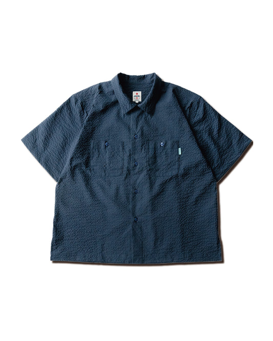 Seersucker Urban Vent H/S Shirt - Navy