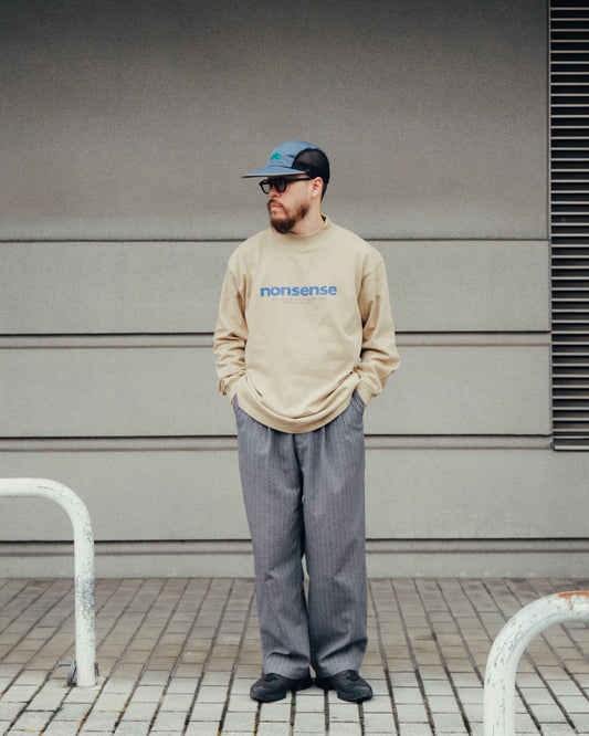 Mock neck Statement Tee - Sand