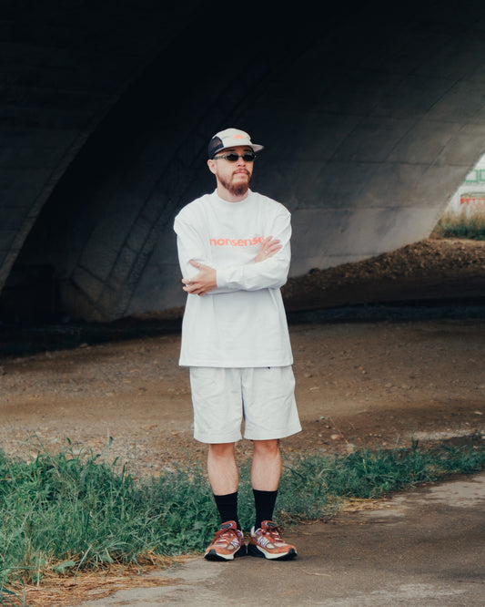 Mock neck Statement Tee - White